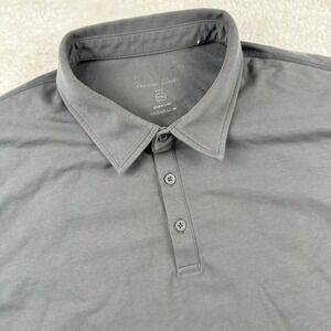 BYLT Premium Basics Lux‎ Polo Mens XXL Gray Short Sleeve Curved Hem Golf Shirt